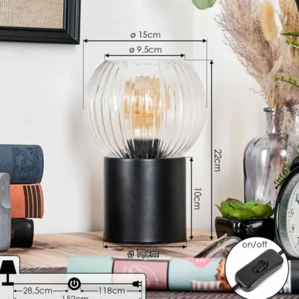 hofstein Koyoto Boule lumineuse, Lampe de bureau, Lampe à poser Clair, 1 lumière* Lampes Modernes