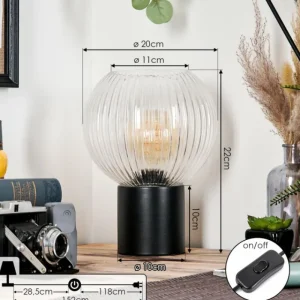 hofstein Koyoto Boule lumineuse, Lampe de bureau, Lampe à poser Clair, 1 lumière* Lampes Modernes