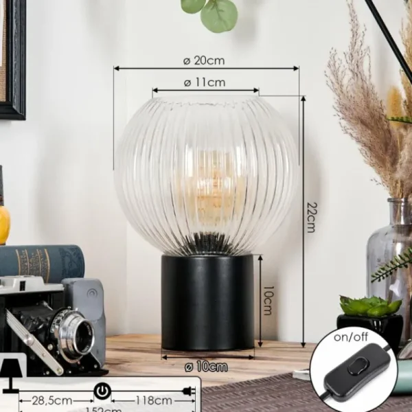 hofstein Koyoto Boule lumineuse, Lampe de bureau, Lampe à poser Clair, 1 lumière* Lampes Modernes