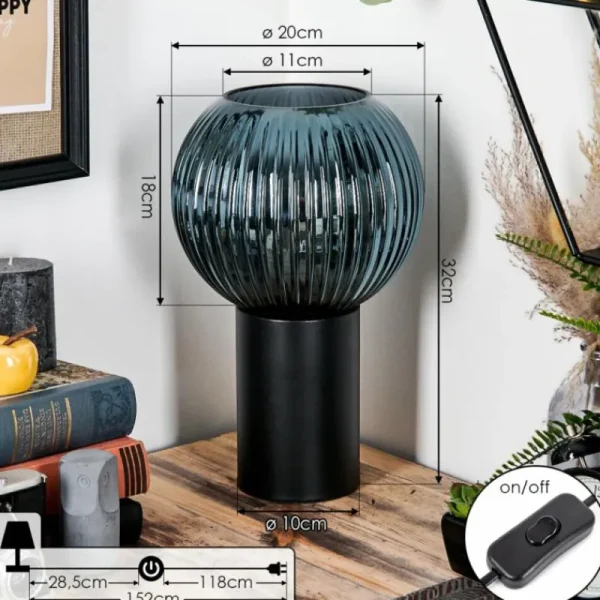 hofstein Koyoto Boule lumineuse, Lampe de bureau, Lampe à poser 20 cm Bleu, 1 lumière* Lampes Modernes