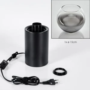 hofstein Koyoto Boule lumineuse, Lampe de bureau, Lampe à poser Clair, Fumé, 1 lumière* Lampes Modernes