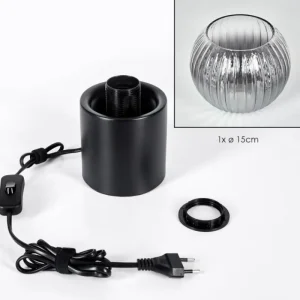 hofstein Koyoto Boule lumineuse, Lampe de bureau, Lampe à poser Clair, Fumé, 1 lumière* Lampes Modernes