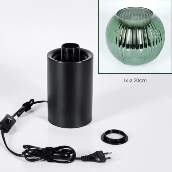 hofstein Koyoto Boule lumineuse, Lampe de bureau, Lampe à poser 20 cm Vert, 1 lumière* Lampes Modernes