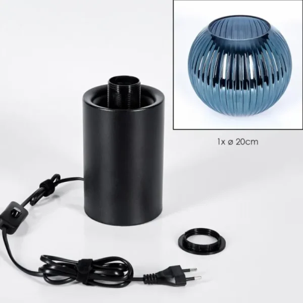 hofstein Koyoto Boule lumineuse, Lampe de bureau, Lampe à poser 20 cm Bleu, 1 lumière* Lampes Modernes