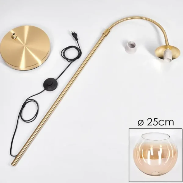 hofstein Koyoto Boule lumineuse, Lampadaire Laiton, 1 lumière* Lampes En Verre
