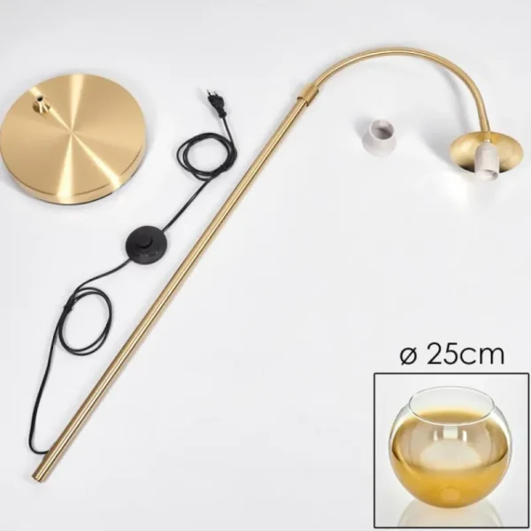 hofstein Koyoto Boule lumineuse, Lampadaire Laiton, 1 lumière* Lampes En Verre