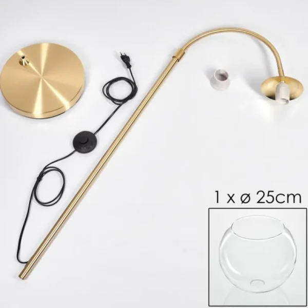 hofstein Koyoto Boule lumineuse, Lampadaire Laiton, 1 lumière* Lampes En Verre