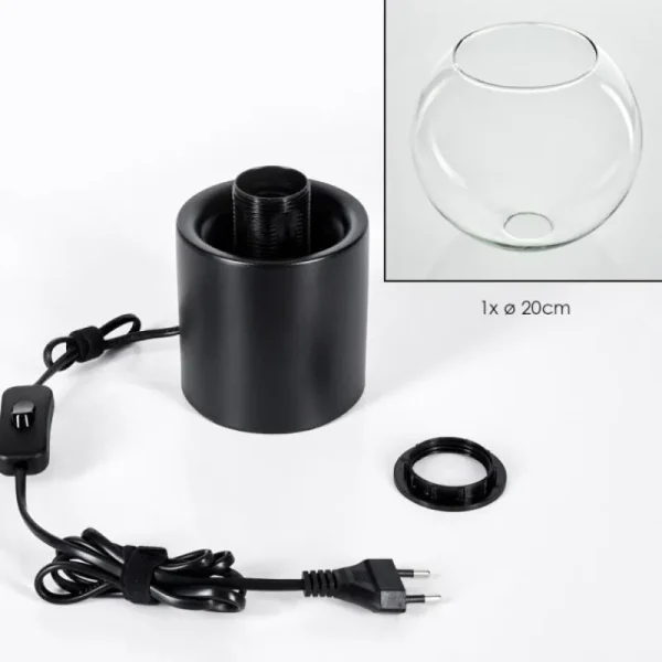hofstein Koyoto Boule lumineuse, Lampe de bureau, Lampe à poser 20 cm Clair, 1 lumière* Lampes En Verre