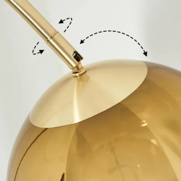hofstein Koyoto Boule lumineuse, Lampadaire Laiton, 1 lumière* Lampes En Verre