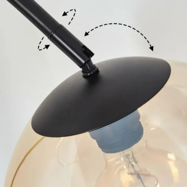 hofstein Koyoto Boule lumineuse, Lampadaire Ambre, Clair, 1 lumière* Lampes En Verre