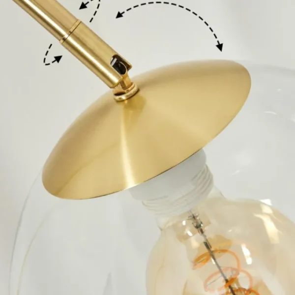 hofstein Koyoto Boule lumineuse, Lampadaire Laiton, 1 lumière* Lampes En Verre