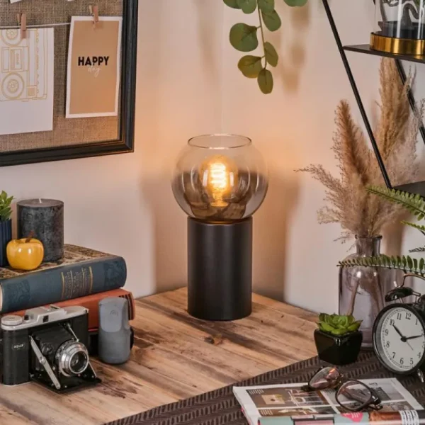 hofstein Koyoto Boule lumineuse, Lampe de bureau, Lampe à poser Clair, Fumé, 1 lumière* Lampes Modernes