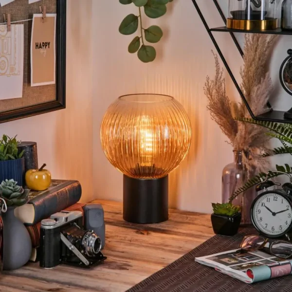 hofstein Koyoto Boule lumineuse, Lampe de bureau, Lampe à poser Ambre, Clair, 1 lumière* Lampes Modernes