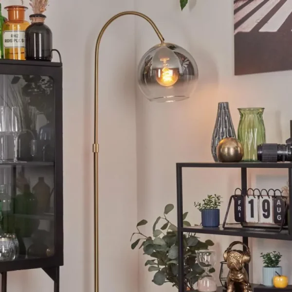 hofstein Koyoto Boule lumineuse, Lampadaire Laiton, 1 lumière* Lampes Modernes