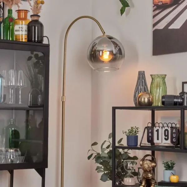 hofstein Koyoto Boule lumineuse, Lampadaire Laiton, 1 lumière* Lampes Modernes