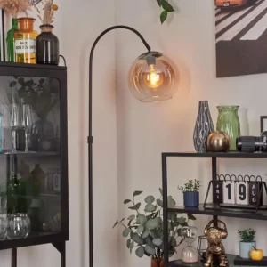 hofstein Koyoto Boule lumineuse, Lampadaire Ambre, Clair, 1 lumière* Lampes En Verre