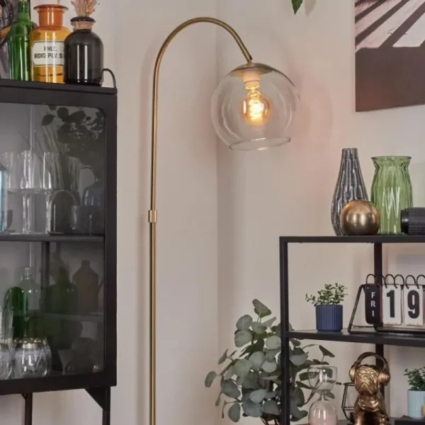 hofstein Koyoto Boule lumineuse, Lampadaire Laiton, 1 lumière* Lampes En Verre