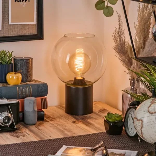 hofstein Koyoto Boule lumineuse, Lampe de bureau, Lampe à poser 20 cm Clair, 1 lumière* Lampes En Verre