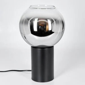 hofstein Koyoto Boule lumineuse, Lampe de bureau, Lampe à poser Chrome, Clair, Fumé, 1 lumière* Lampes Modernes
