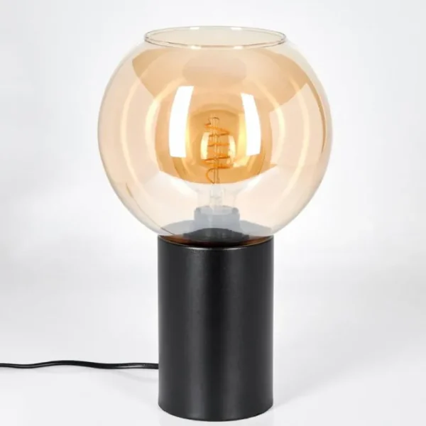 hofstein Koyoto Boule lumineuse, Lampe de bureau, Lampe à poser Ambre, 1 lumière* Lampes En Verre