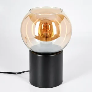 hofstein Koyoto Boule lumineuse, Lampe de bureau, Lampe à poser Ambre, 1 lumière* Lampes En Verre