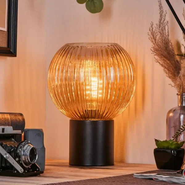 hofstein Koyoto Boule lumineuse, Lampe de bureau, Lampe à poser Ambre, 1 lumière* Lampes Modernes