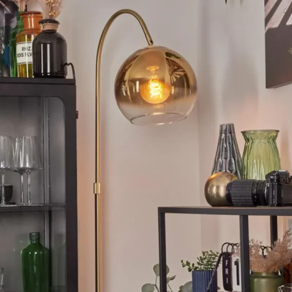hofstein Koyoto Boule lumineuse, Lampadaire Laiton, 1 lumière* Lampes En Verre