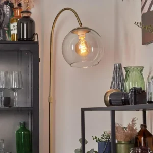 hofstein Koyoto Boule lumineuse, Lampadaire Laiton, 1 lumière* Lampes En Verre