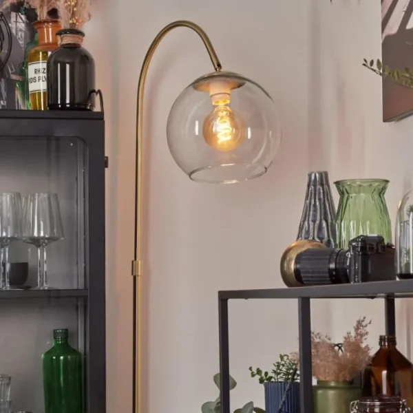 hofstein Koyoto Boule lumineuse, Lampadaire Laiton, 1 lumière* Lampes En Verre