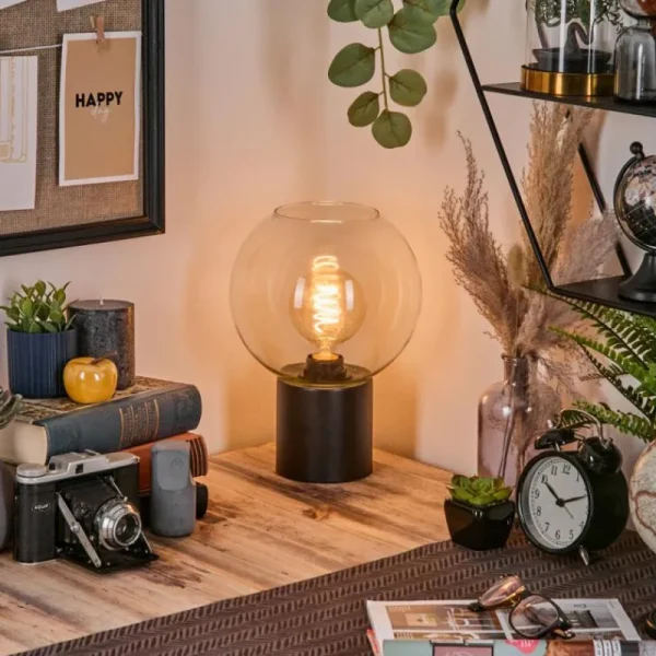hofstein Koyoto Boule lumineuse, Lampe de bureau, Lampe à poser 20 cm Clair, 1 lumière* Lampes En Verre