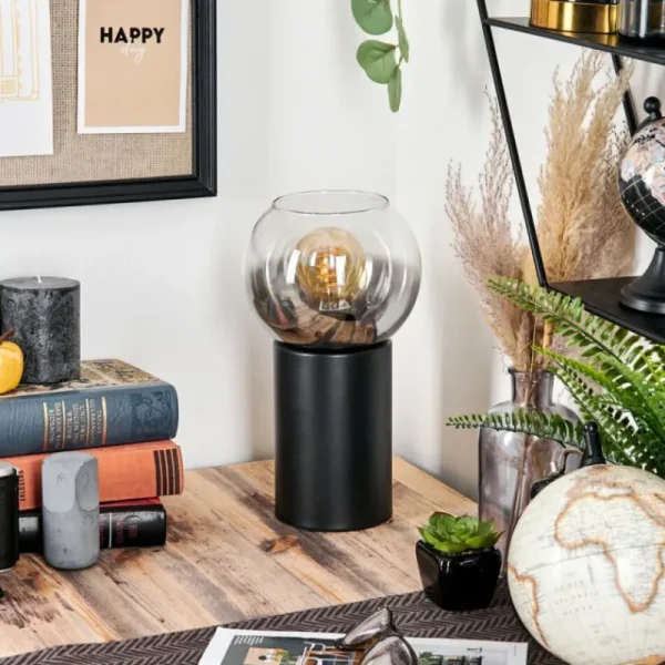 hofstein Koyoto Boule lumineuse, Lampe de bureau, Lampe à poser Clair, Fumé, 1 lumière* Lampes Modernes
