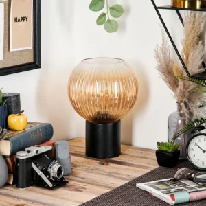 hofstein Koyoto Boule lumineuse, Lampe de bureau, Lampe à poser Ambre, Clair, 1 lumière* Lampes Modernes