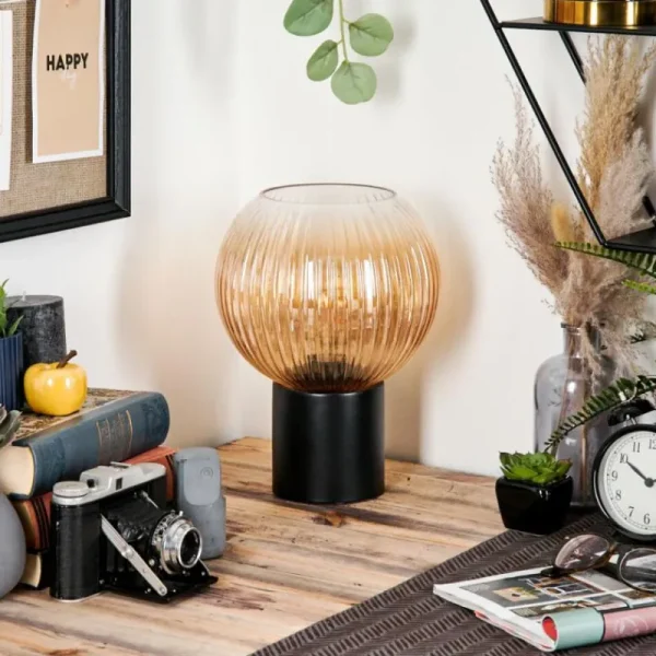 hofstein Koyoto Boule lumineuse, Lampe de bureau, Lampe à poser Ambre, Clair, 1 lumière* Lampes Modernes