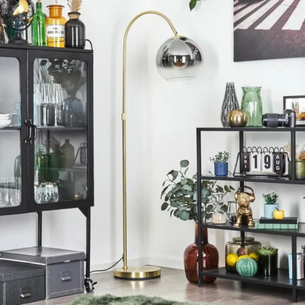 hofstein Koyoto Boule lumineuse, Lampadaire Laiton, 1 lumière* Lampes Modernes