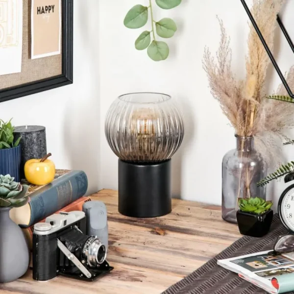 hofstein Koyoto Boule lumineuse, Lampe de bureau, Lampe à poser Clair, Fumé, 1 lumière* Lampes Modernes