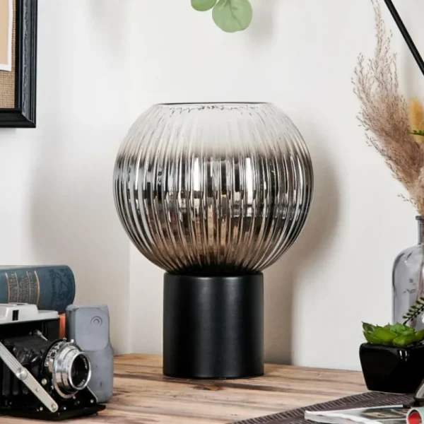 hofstein Koyoto Boule lumineuse, Lampe de bureau, Lampe à poser Clair, Fumé, 1 lumière* Lampes Modernes