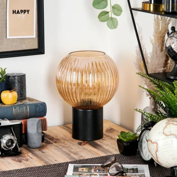 hofstein Koyoto Boule lumineuse, Lampe de bureau, Lampe à poser Ambre, 1 lumière* Lampes Modernes