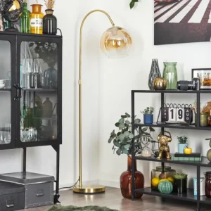 hofstein Koyoto Boule lumineuse, Lampadaire Laiton, 1 lumière* Lampes En Verre