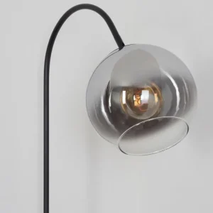 hofstein Koyoto Boule lumineuse, Lampadaire Chrome, Clair, Fumé, 1 lumière* Lampes Modernes