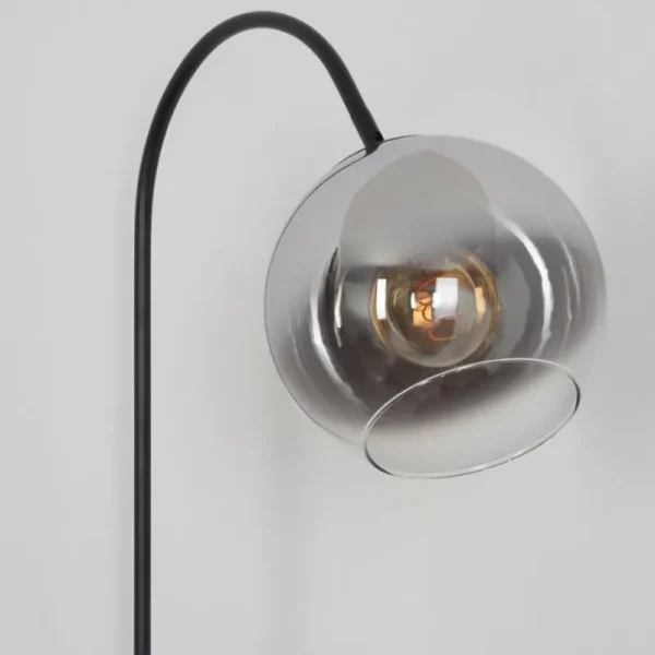hofstein Koyoto Boule lumineuse, Lampadaire Chrome, Clair, Fumé, 1 lumière* Lampes Modernes