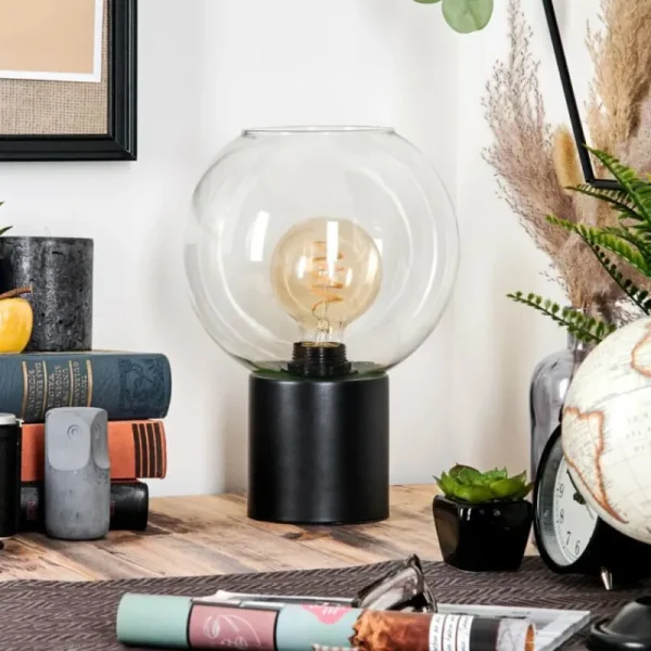 hofstein Koyoto Boule lumineuse, Lampe de bureau, Lampe à poser 20 cm Clair, 1 lumière* Lampes En Verre