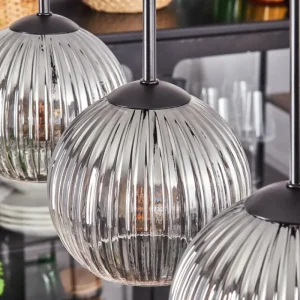 hofstein Koyoto Boule lumineuse, Suspension Noir, 5 lumières* Lampes Modernes