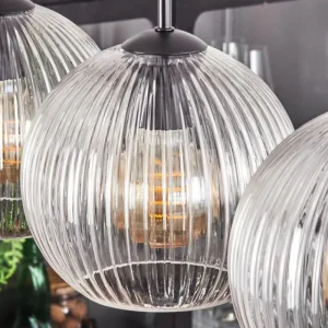 hofstein Koyoto Boule lumineuse, Suspension Noir, 5 lumières* Lampes Modernes