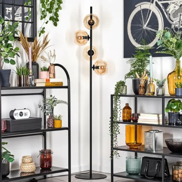 hofstein Koyoto Lampadaire 31 cm Ambre, 4 lumières* Lampes En Verre