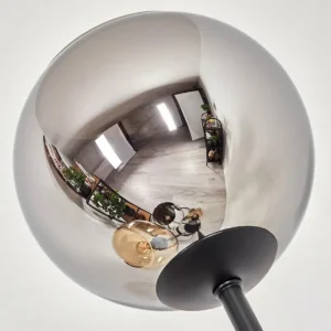 hofstein Koyoto Lampadaire 30 cm Ambre, Chrome, Fumé, 4 lumières* Lampes Modernes