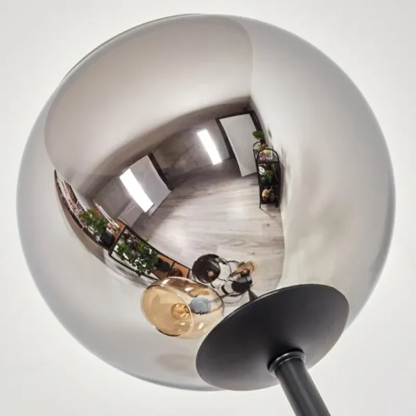 hofstein Koyoto Lampadaire 30 cm Ambre, Chrome, Fumé, 4 lumières* Lampes Modernes