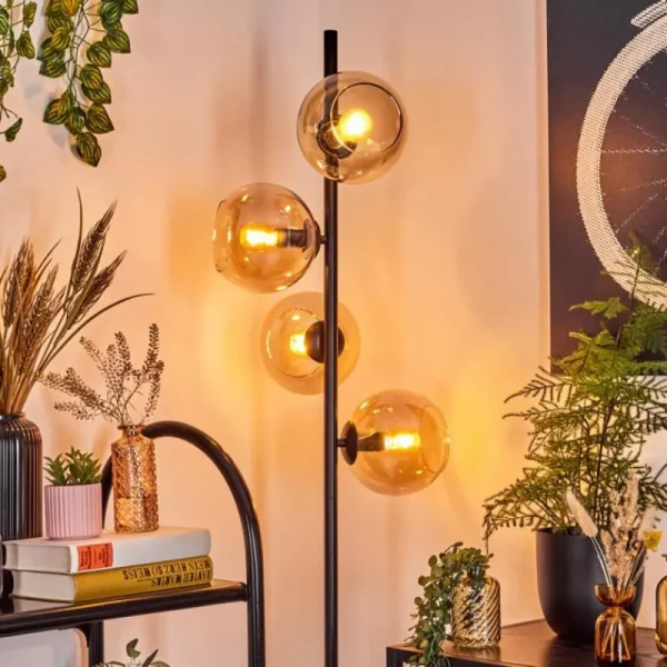 hofstein Koyoto Lampadaire 31 cm Ambre, 4 lumières* Lampes En Verre