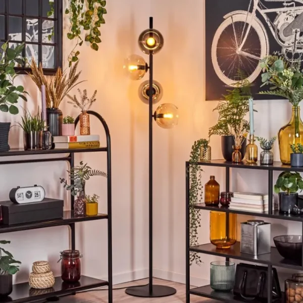 hofstein Koyoto Lampadaire 31 cm Ambre, Clair, Fumé, 4 lumières* Lampes Modernes