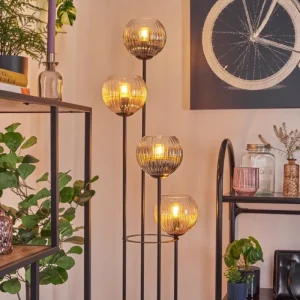 hofstein Koyoto Lampadaire 30 cm Ambre, Clair, Fumé, 4 lumières* Lampes Modernes