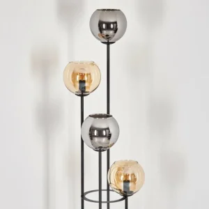 hofstein Koyoto Lampadaire 30 cm Ambre, Chrome, Fumé, 4 lumières* Lampes Modernes